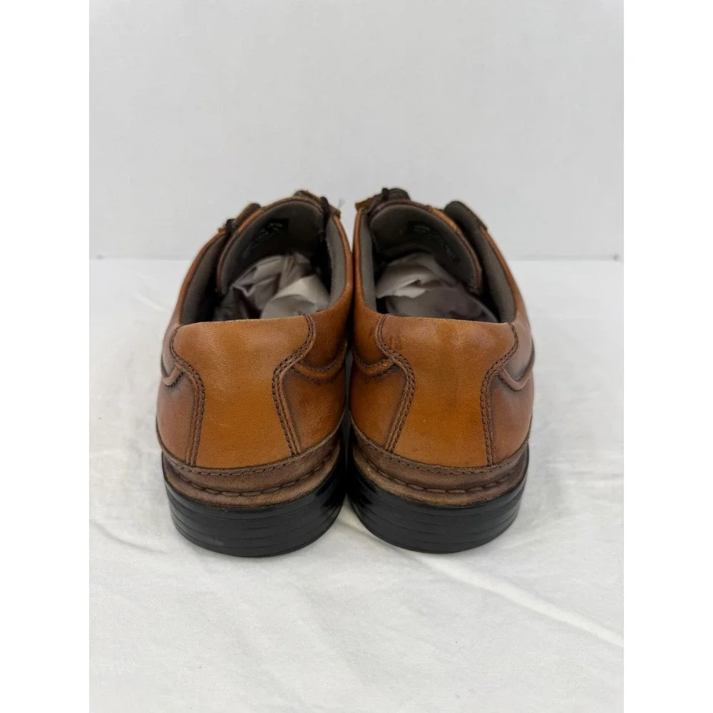 Clarks Mens Tan Leather Square Toe Oxford Dress‎ Shoes 72536 Brown Size 11.5 M